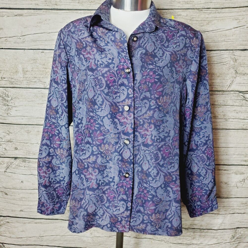 Veronese Long Sleeve Button Down Shirt Size Medium